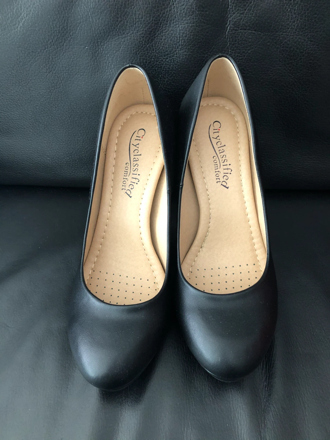 City Classifed Comfort Women's Black Heels