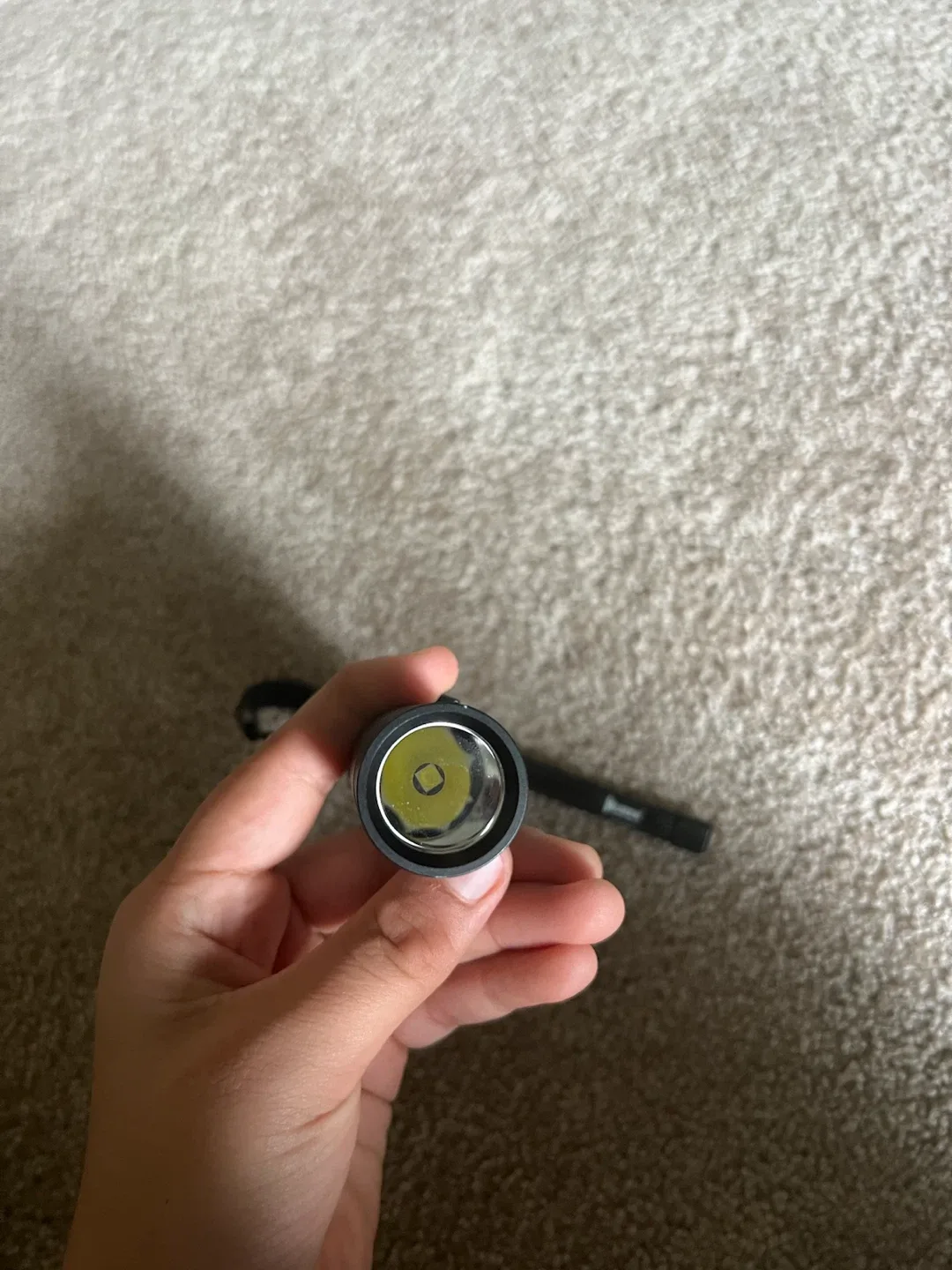 Black LED Flashlight with Lanyard