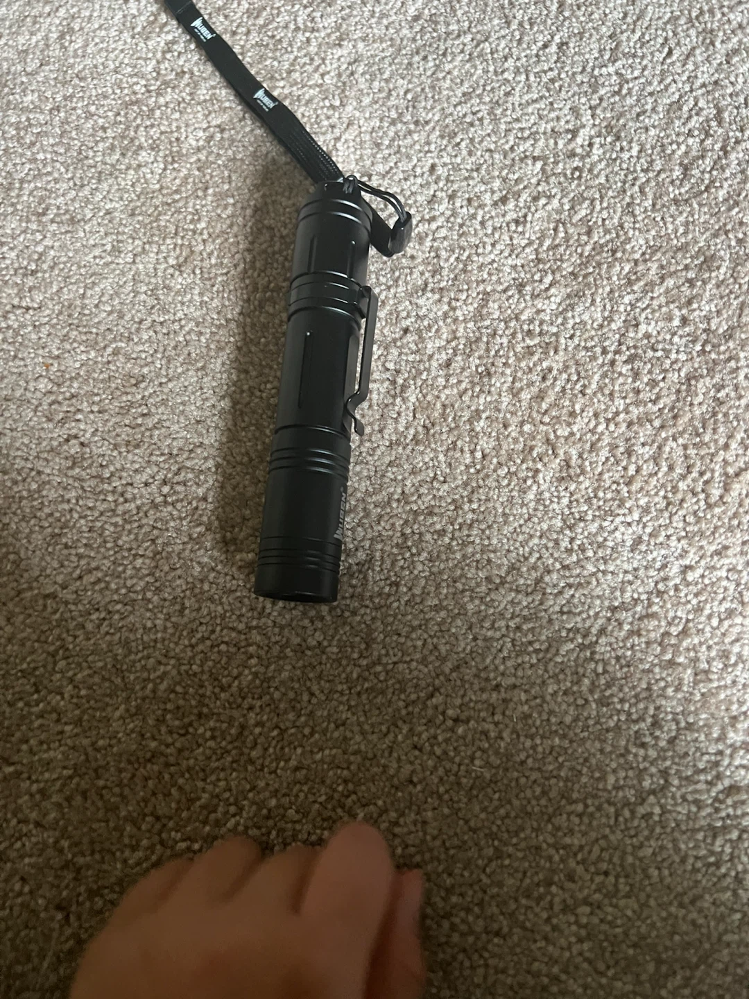 Black LED Flashlight with Lanyard - photo 2