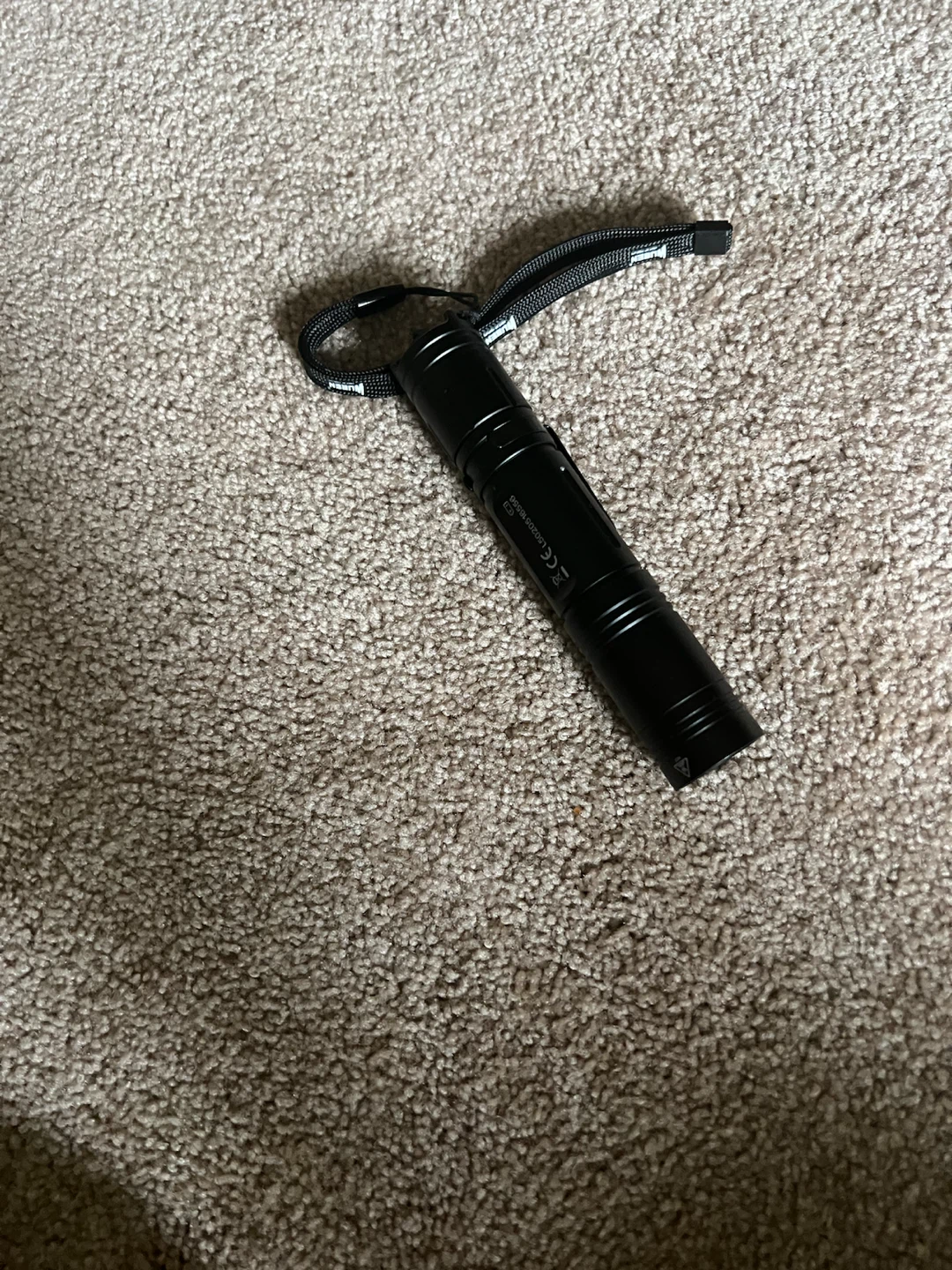 Black LED Flashlight with Lanyard - photo 3