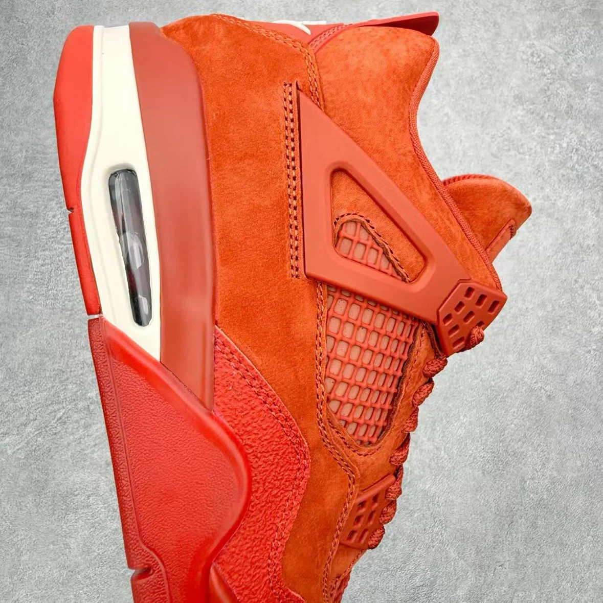 Nike Air Jordan 4 SE Orange Suede Sneakers - photo 4
