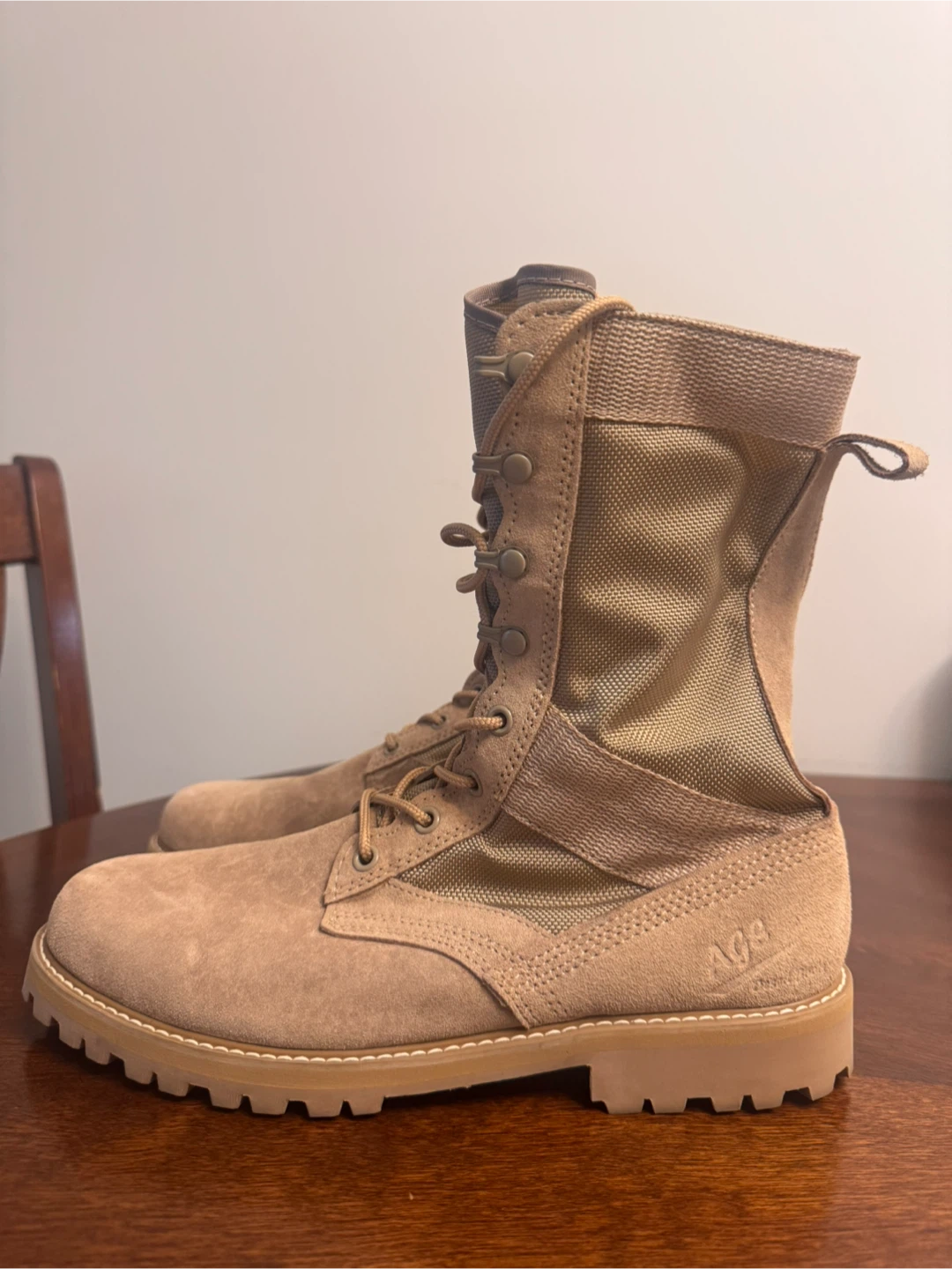 Tan Suede Combat Boots - photo 2
