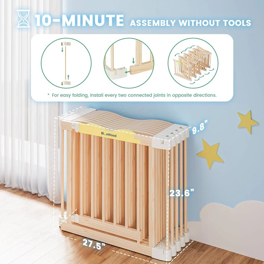 🔥 Brand NEW – Foldable Wooden Baby Playpen - photo 4
