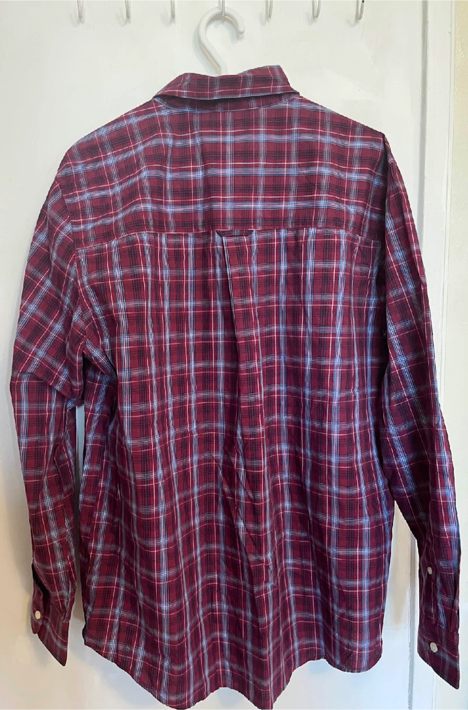 Red and blue button up shirt - photo 2
