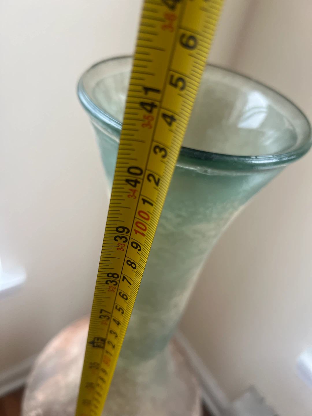 Tall Frosted Glass Vase - photo 2
