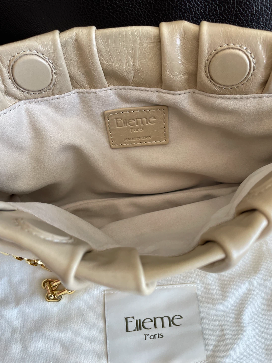 Elleme Paris Leather Clutch with Gold Chain - photo 3