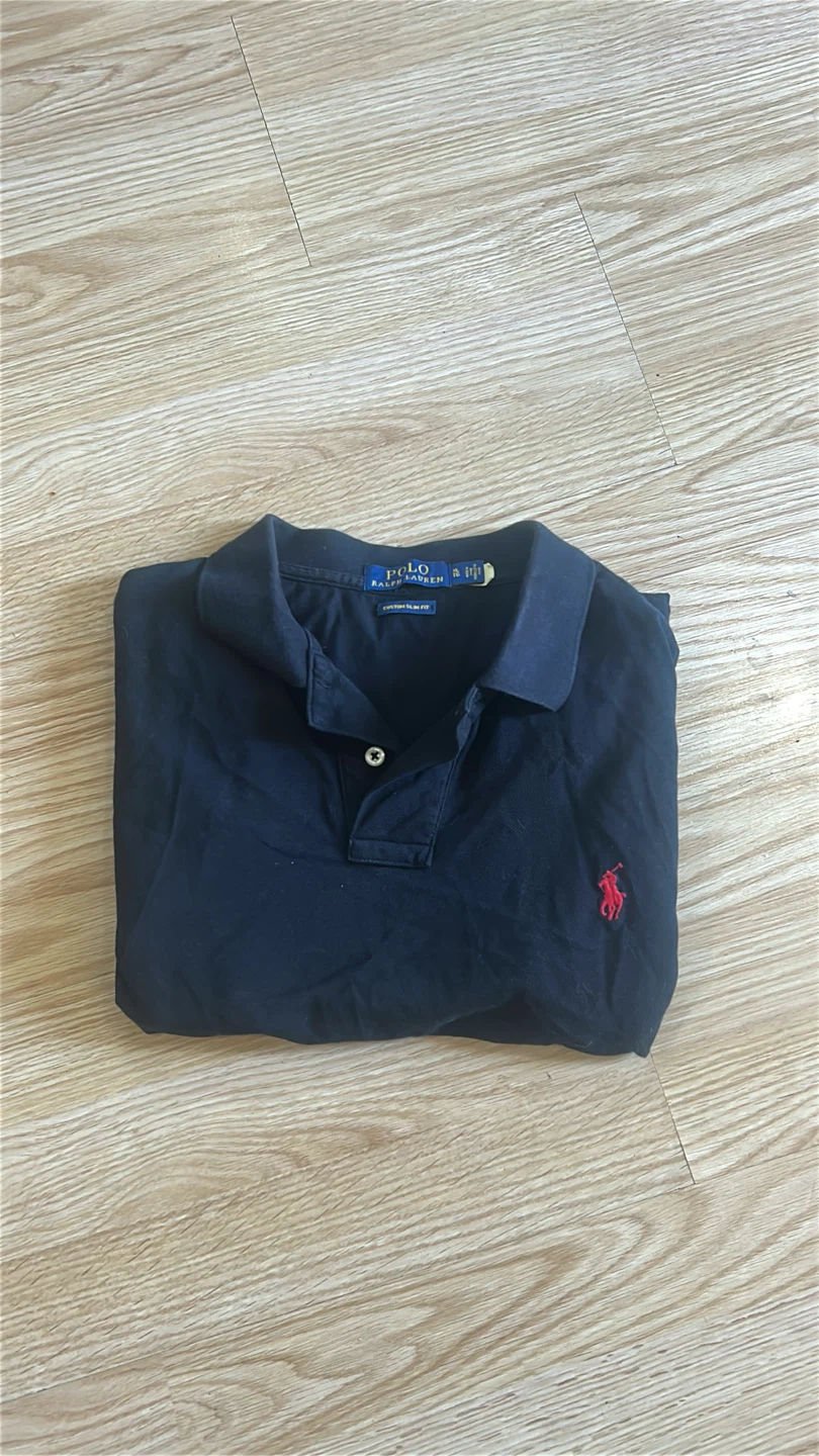 Polo Ralph Lauren Black Custom Slim Fit Polo Shirt