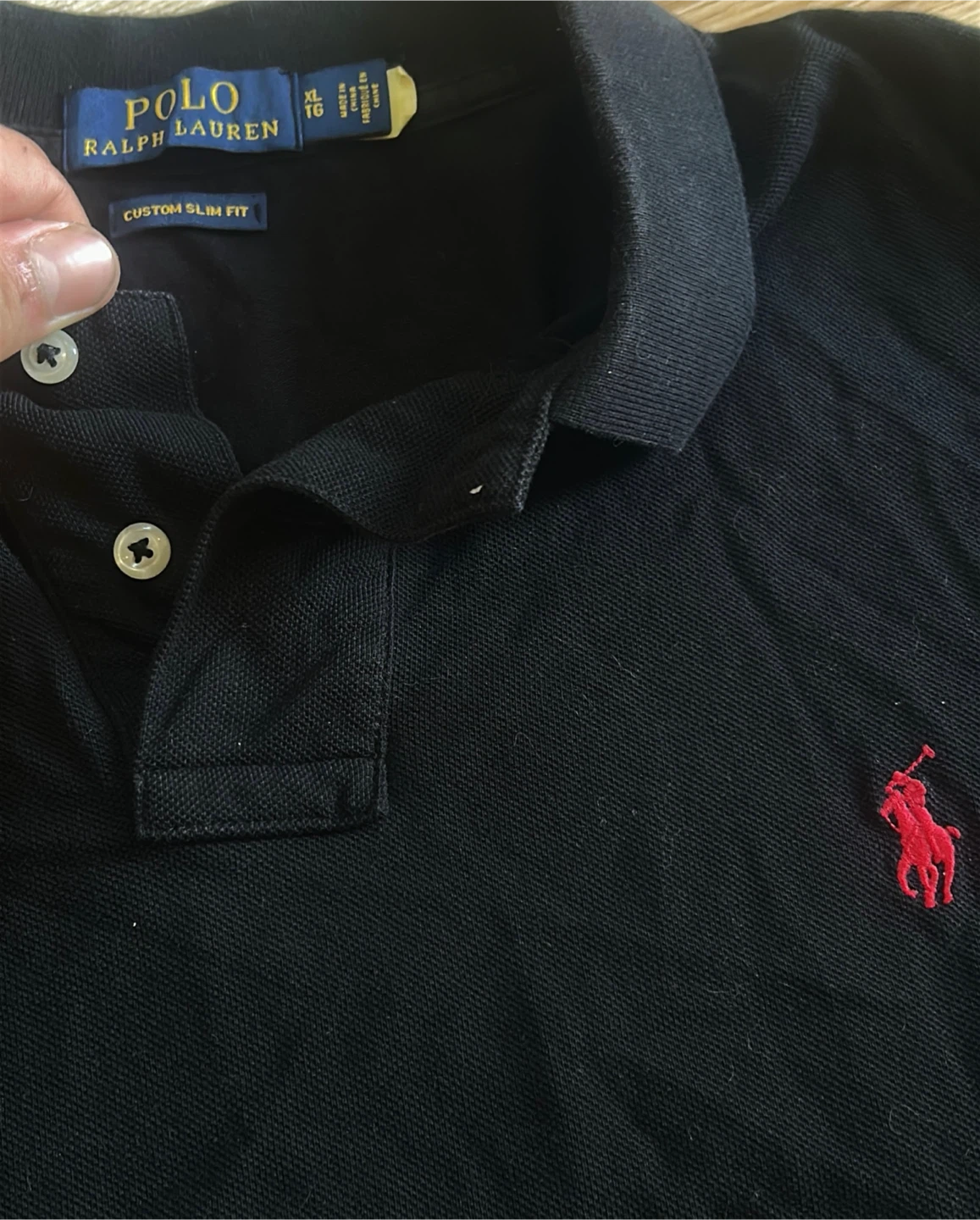 Polo Ralph Lauren Black Custom Slim Fit Polo Shirt - photo 3