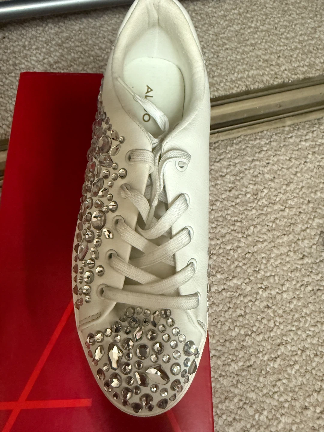 Aldo White Embellished Sneakers - photo 2