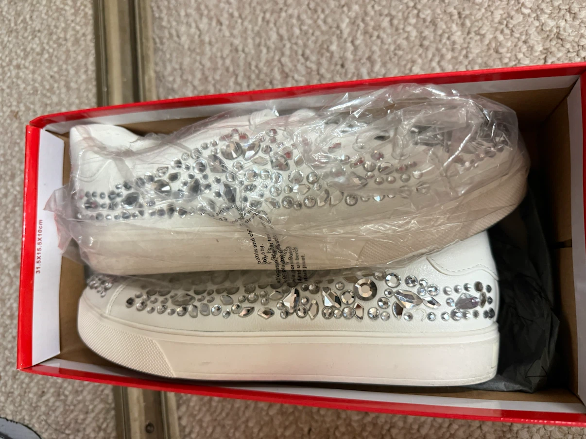 Aldo White Embellished Sneakers - photo 4