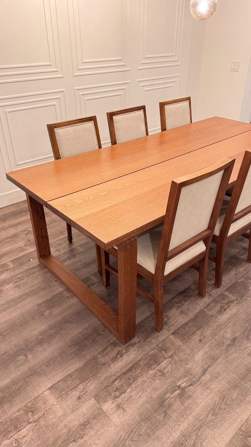 IKEA MÖRBYLÅNGA dining table with six chairs - photo 2