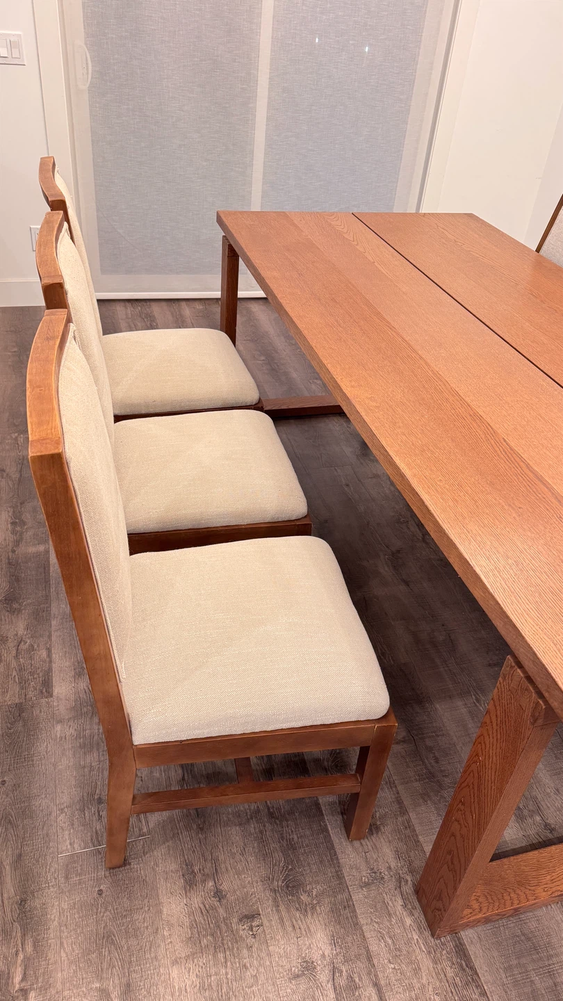 IKEA MÖRBYLÅNGA dining table with six chairs - photo 4