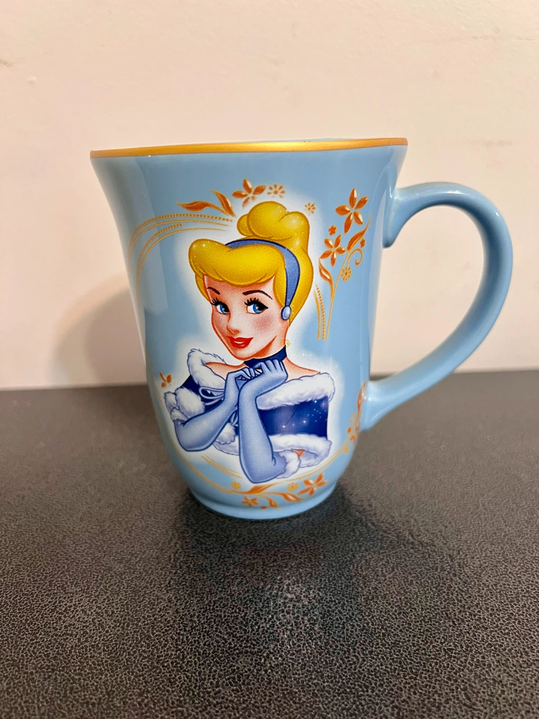 Disney Store Cinderella Blue Ceramic Mug – Rare 2005 Collectible