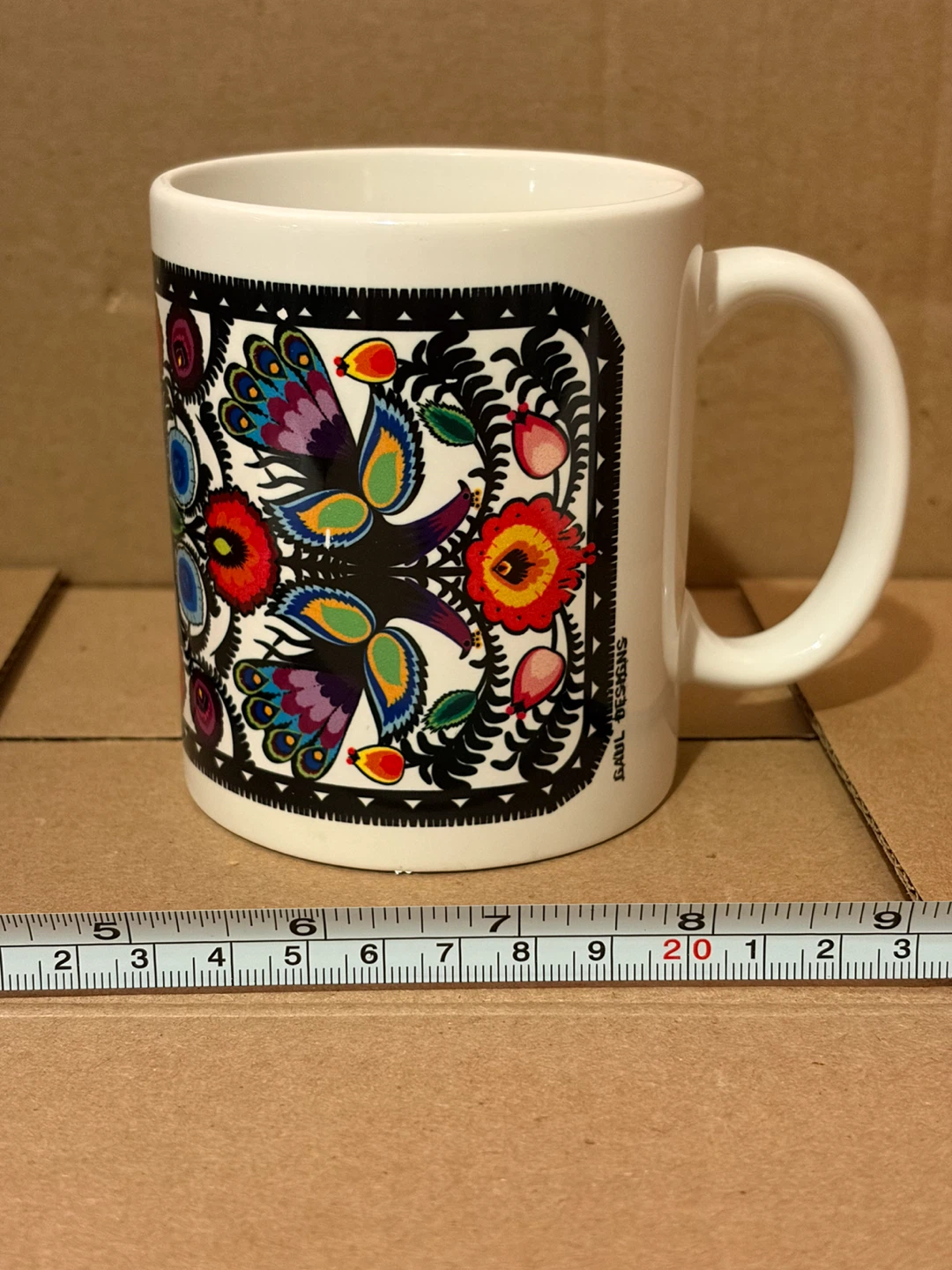 Gail Designs Mug - Folk Art Birds & Flowers