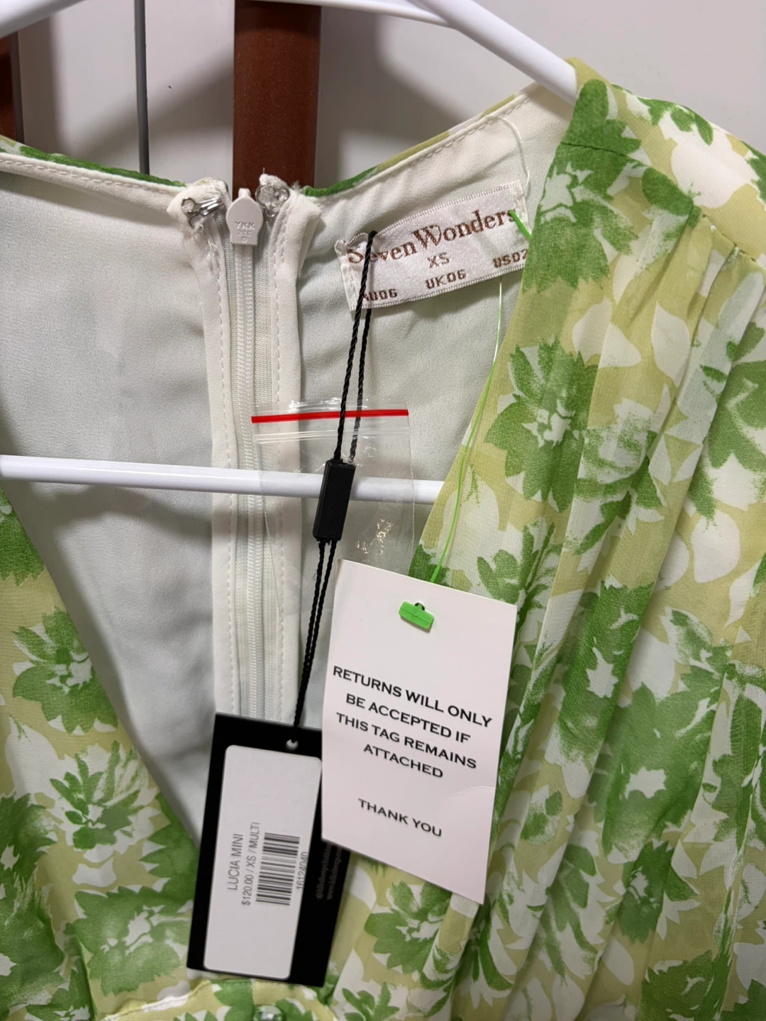 Seven Wonders Lucia Mini Dress Green Floral XS - photo 2