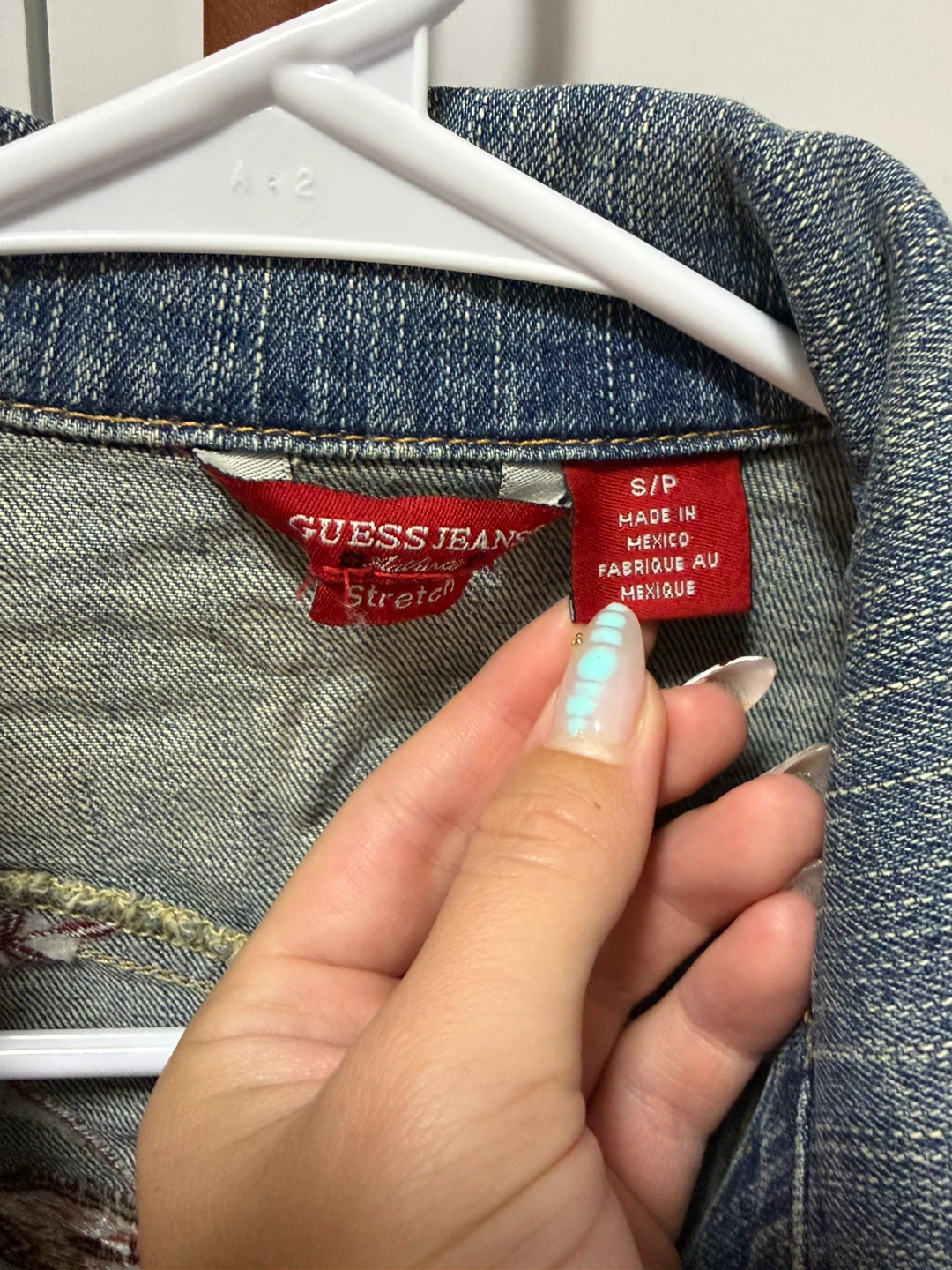 Guess Jeans Denim Vest with Embroidered Flower - photo 2