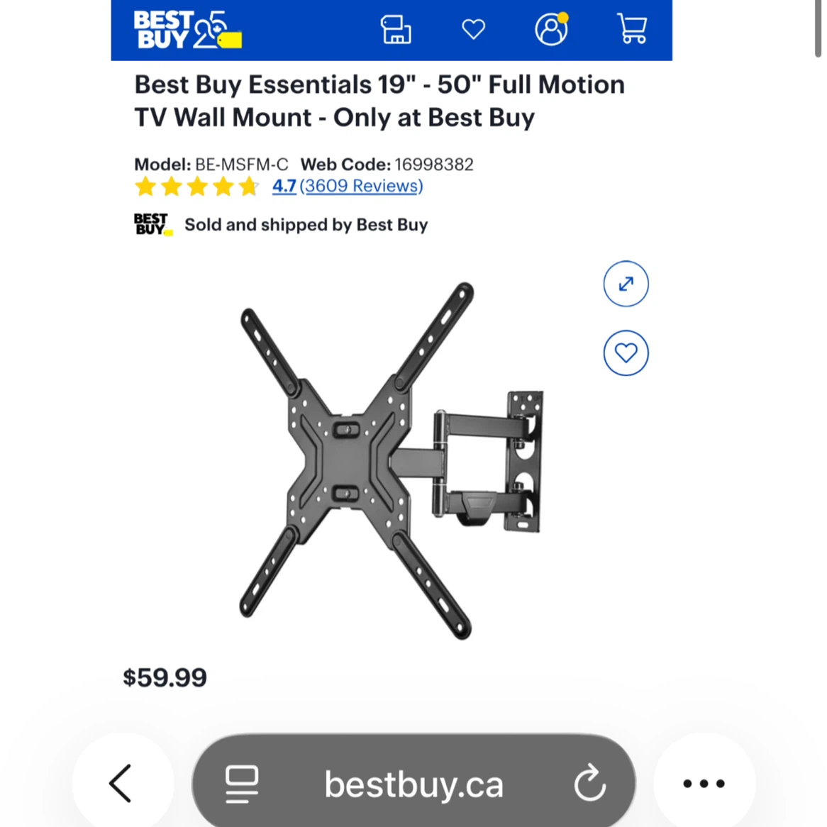 BRAND NEW!! Full Motion TV Wall Mount 19" - 50" - $68 - photo 2