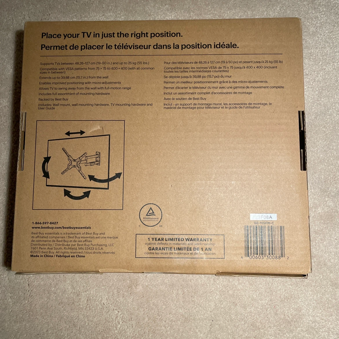 BRAND NEW!! Full Motion TV Wall Mount 19" - 50" - $68 - photo 5