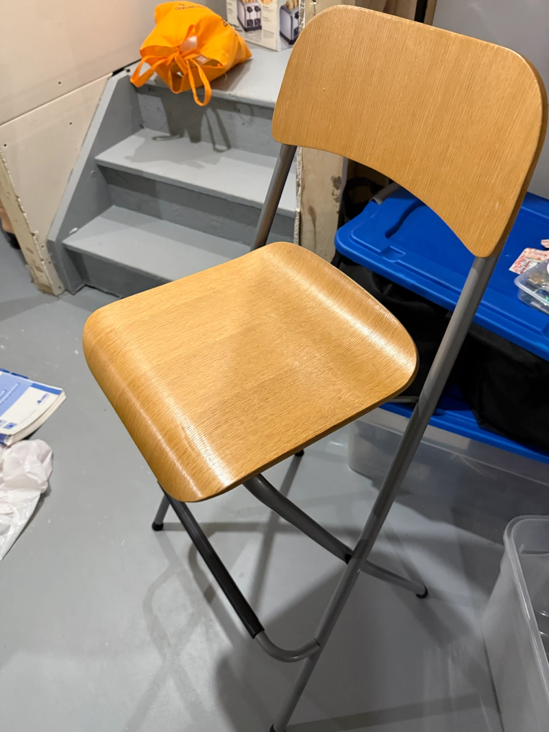 Wooden Folding Bar Stools, Set of 4 - photo 2