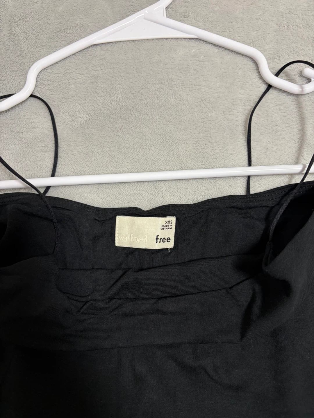 Wilfred Free Black Spaghetti Strap Dress XXS - photo 3