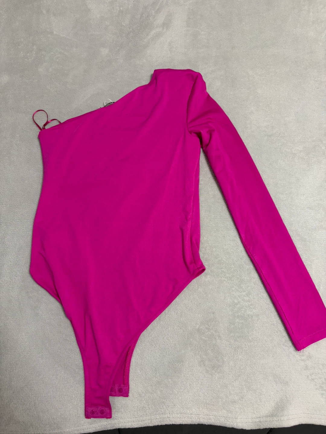 ZARA One-Shoulder Bodysuit - Hot Pink - photo 2