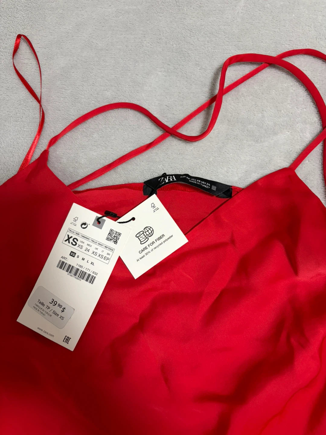 ZARA Red Slip Dress - XS - photo 3