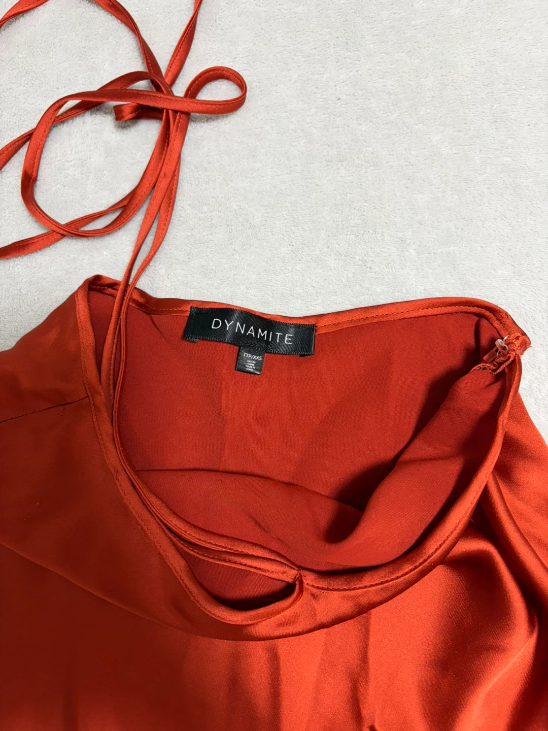 DYNAMITE Orange Satin Midi Skirt - photo 3