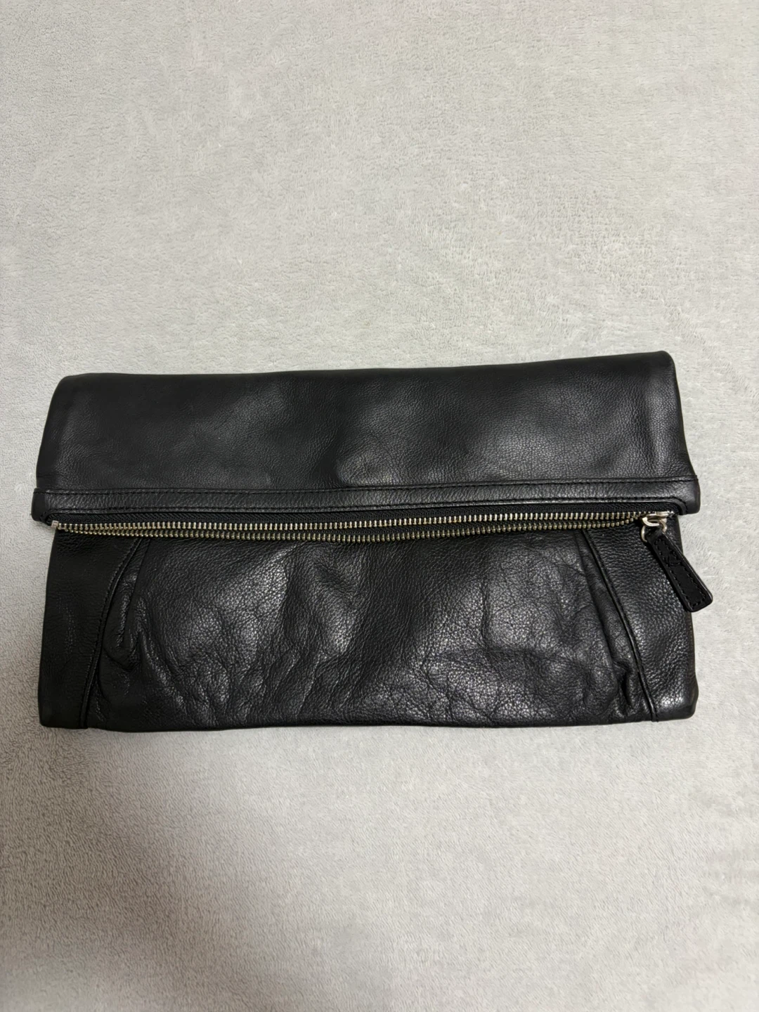 Black Leather Clutch