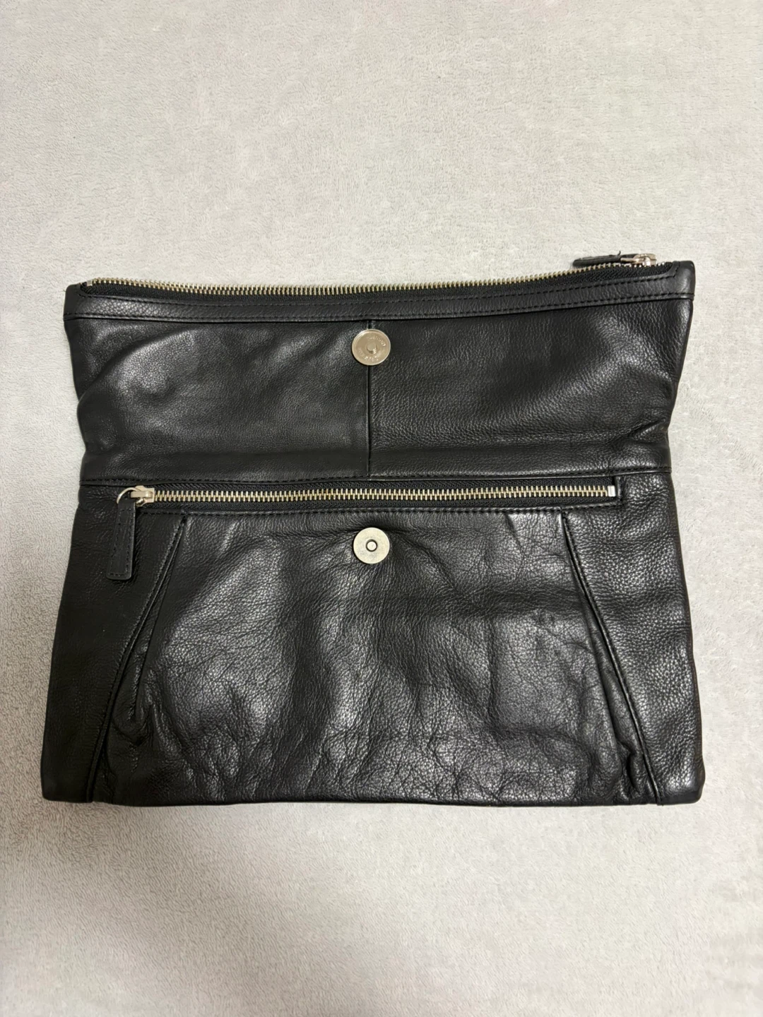 Black Leather Clutch - photo 2