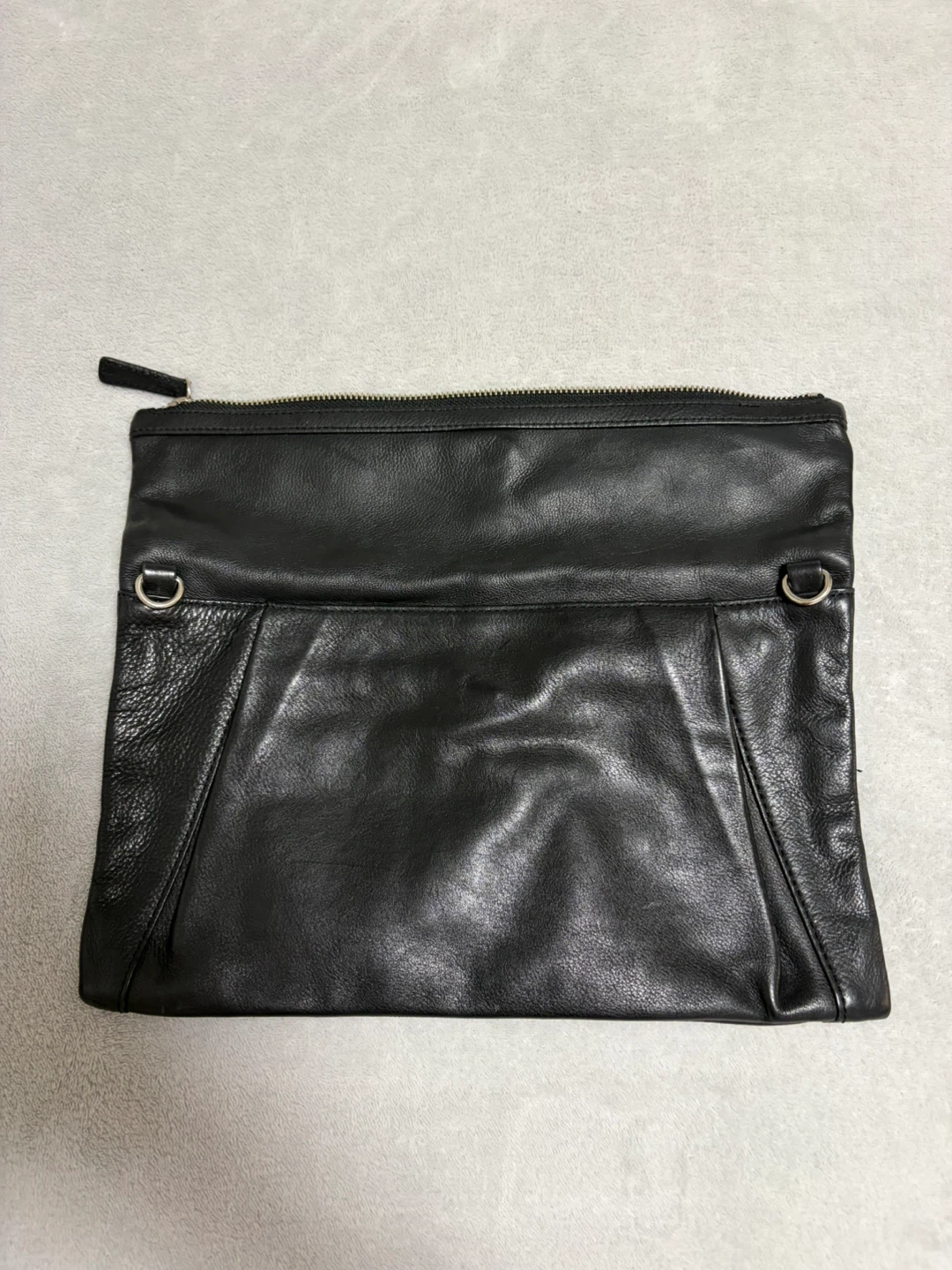 Black Leather Clutch - photo 4