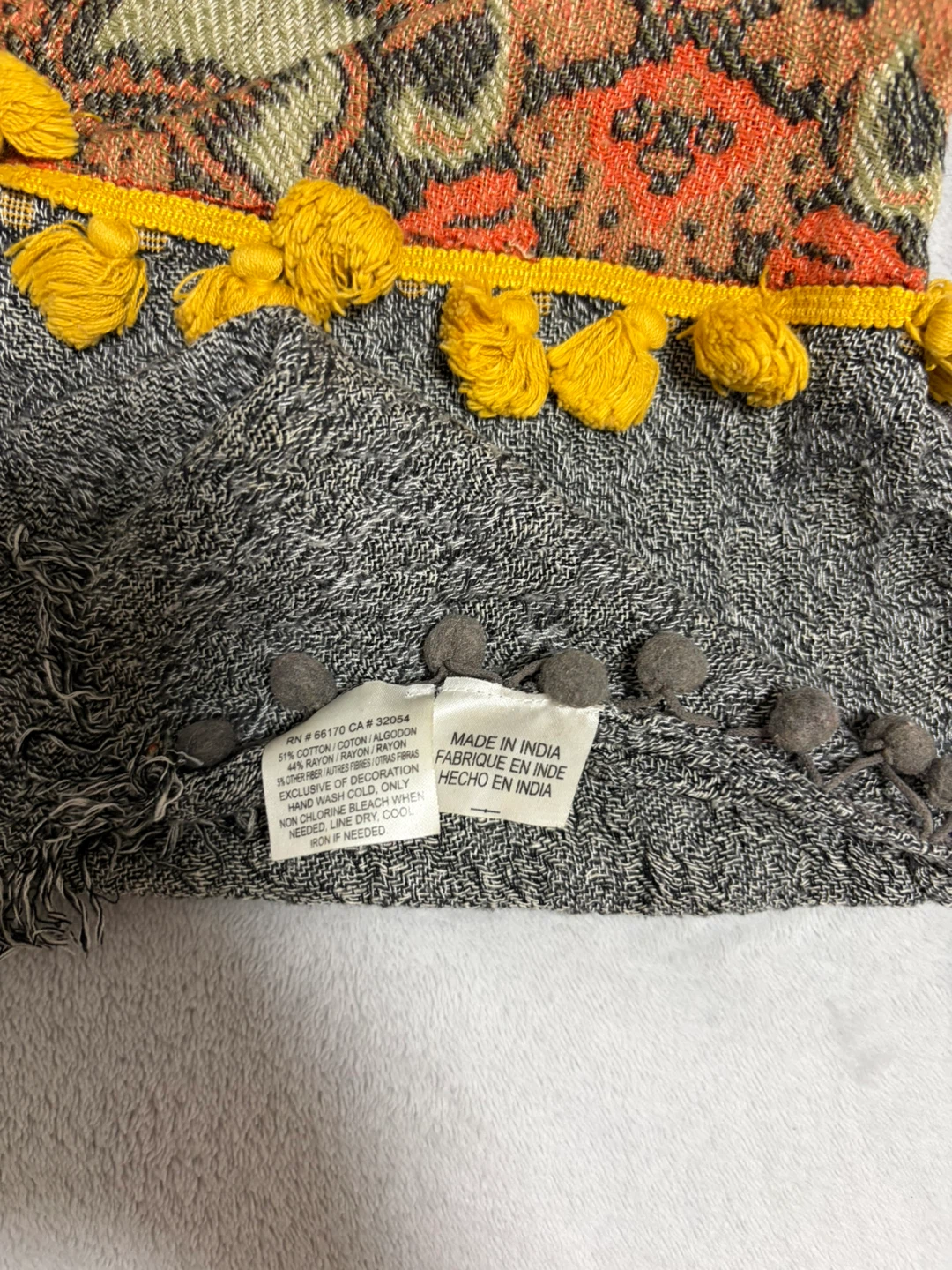 Decorative Tapestry Scarf with Tassels - photo 5