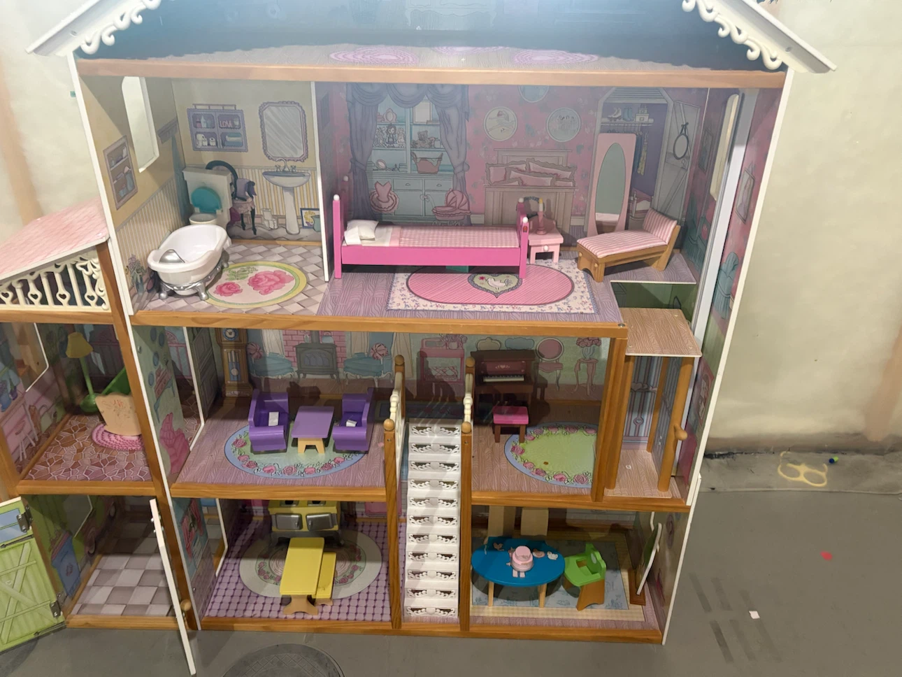 Wooden Dollhouse with Furniture - photo 5