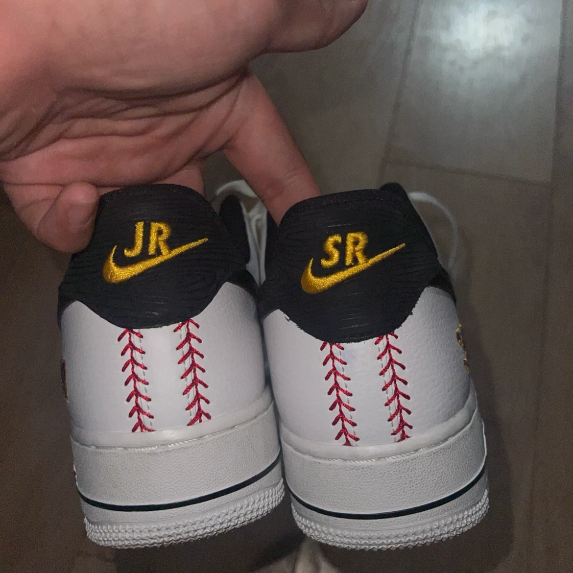 Nike Air Force 1 White "24" Baseball Custom Sneakers - photo 3