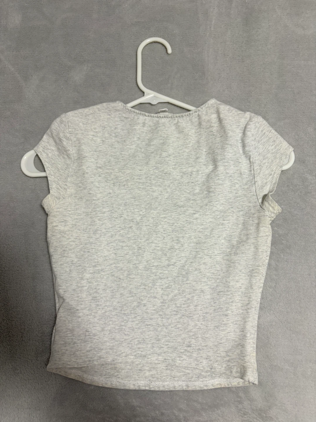 Garage Grey Marled Cropped Square Neck Top - photo 2