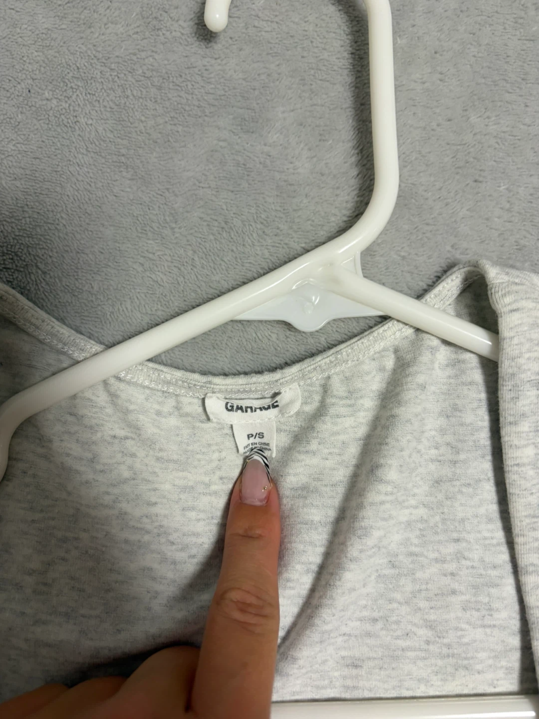 Garage Grey Marled Cropped Square Neck Top - photo 3