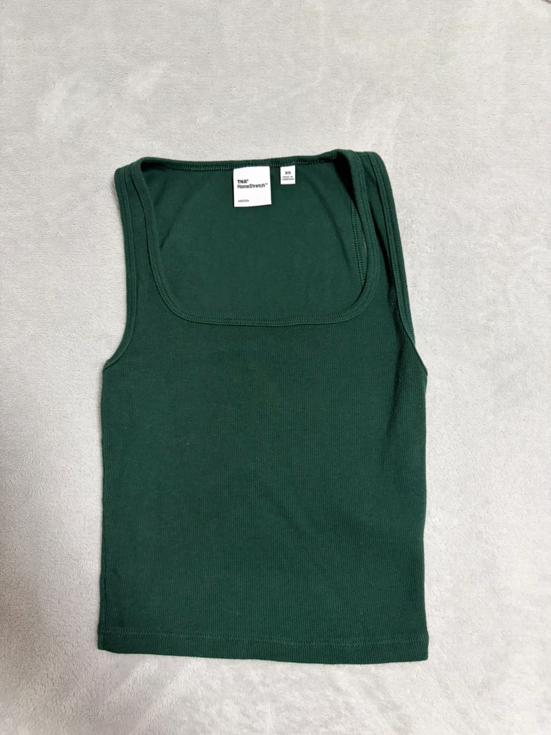 TNA Ribbed Tank Top - Deep Green