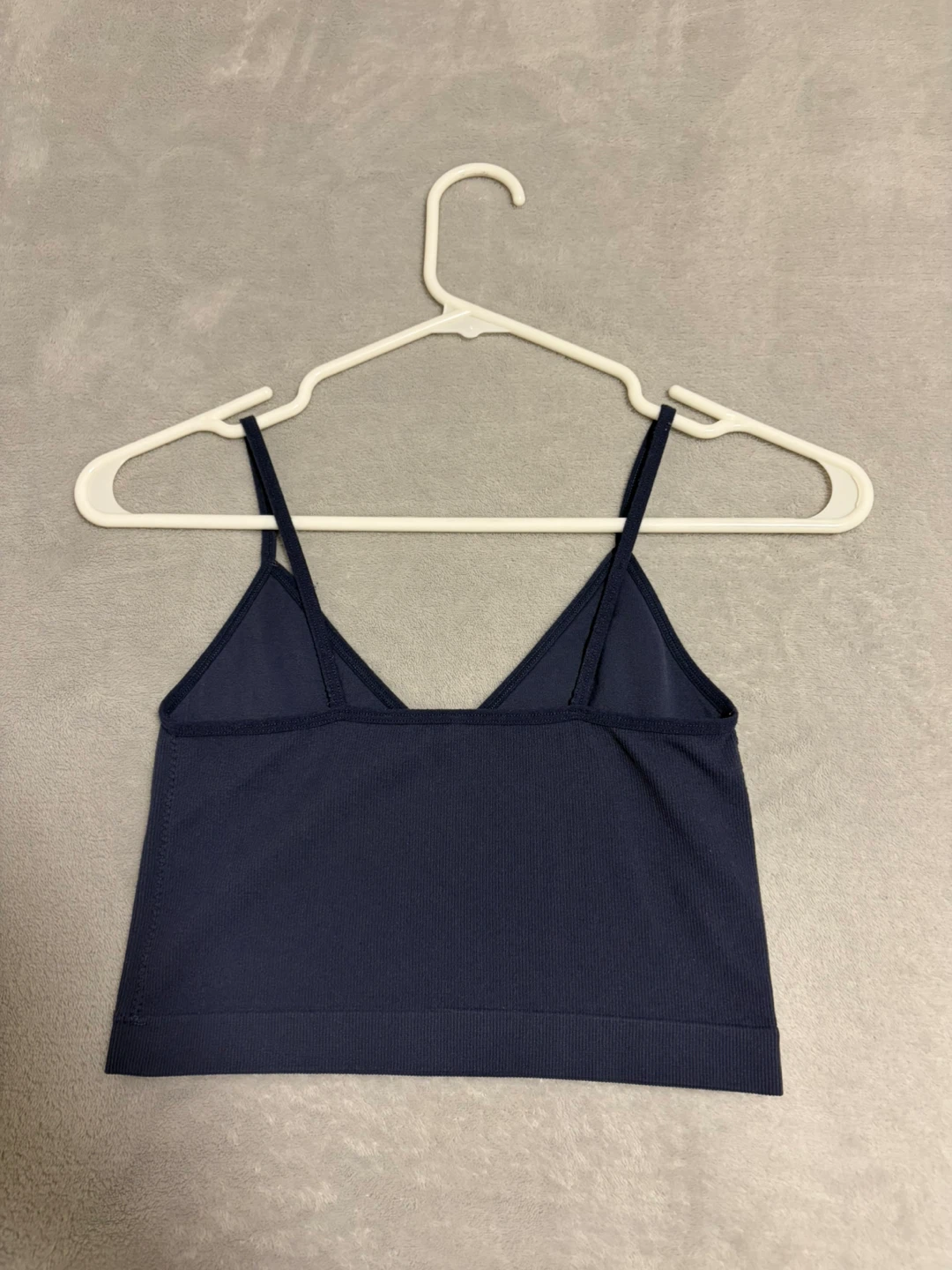 Navy Blue Ribbed Camisole Tank Top - photo 2