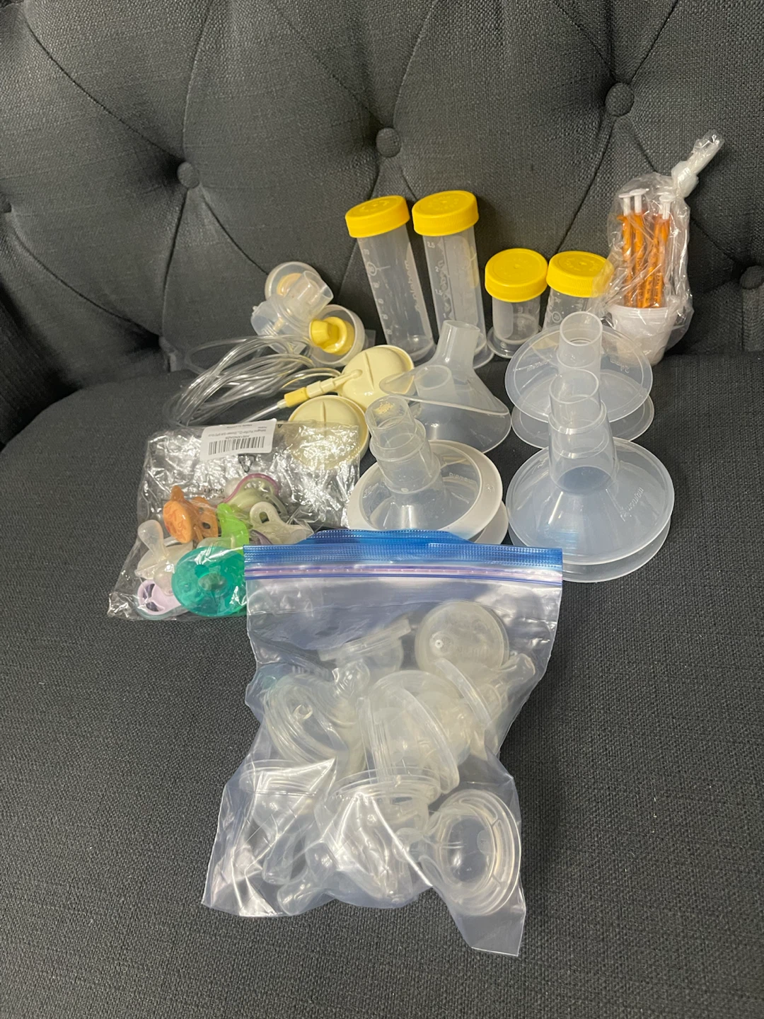 Medela Breast Pump Parts with Nipples and Pacifiers