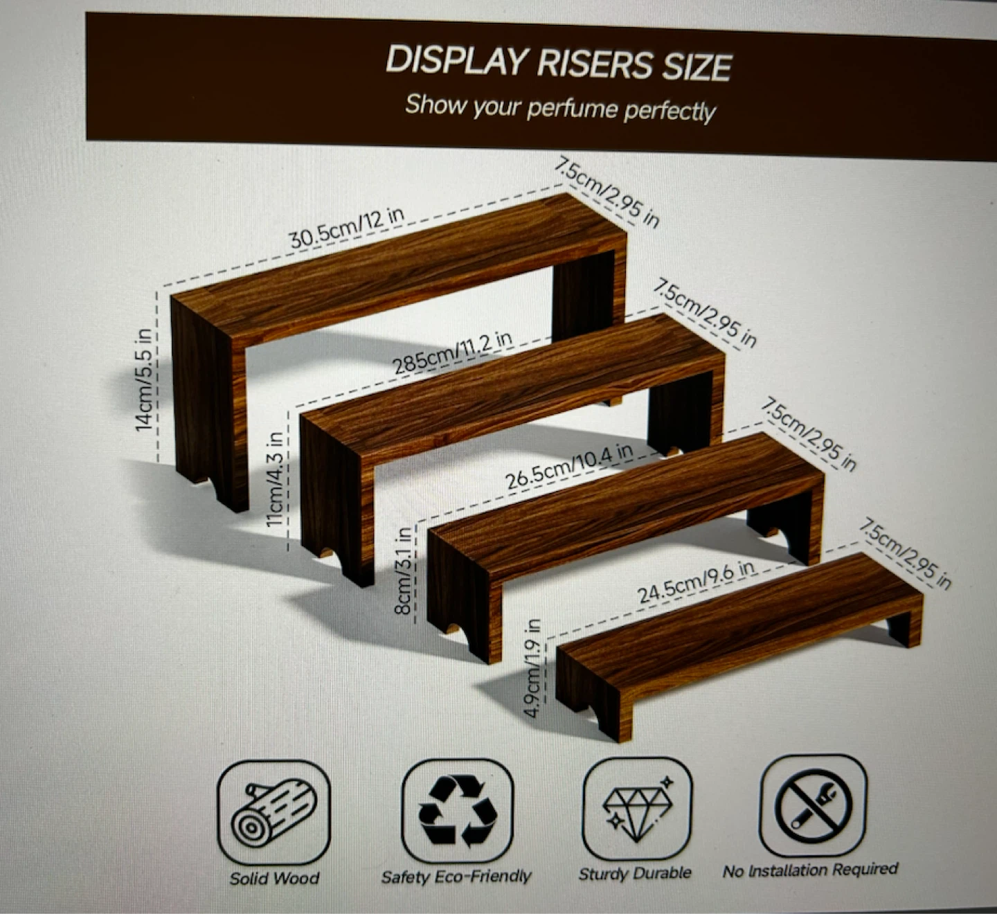 Display Risers / Wooden 4-tier Stands - photo 2