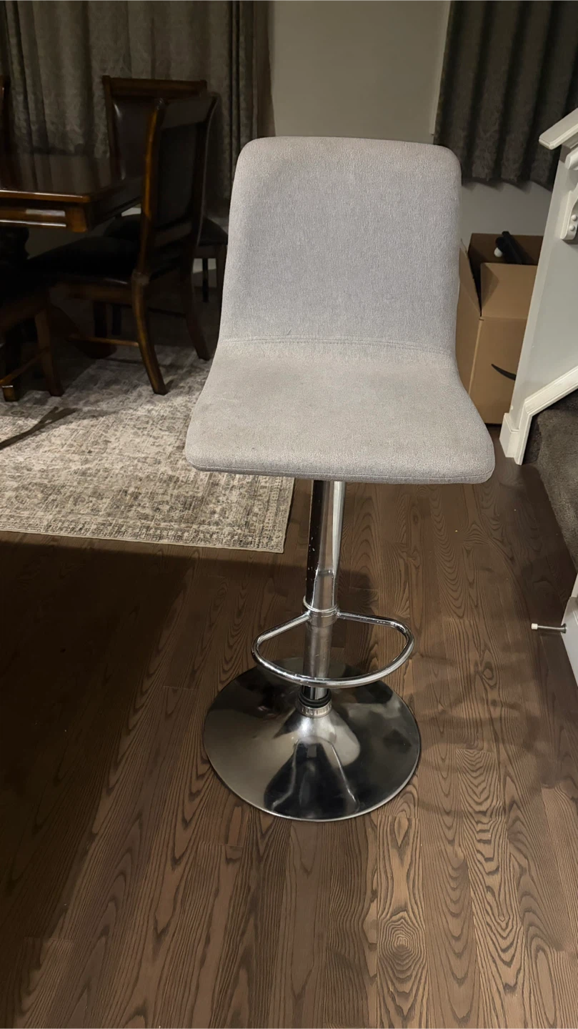 Grey Adjustable Bar Stool