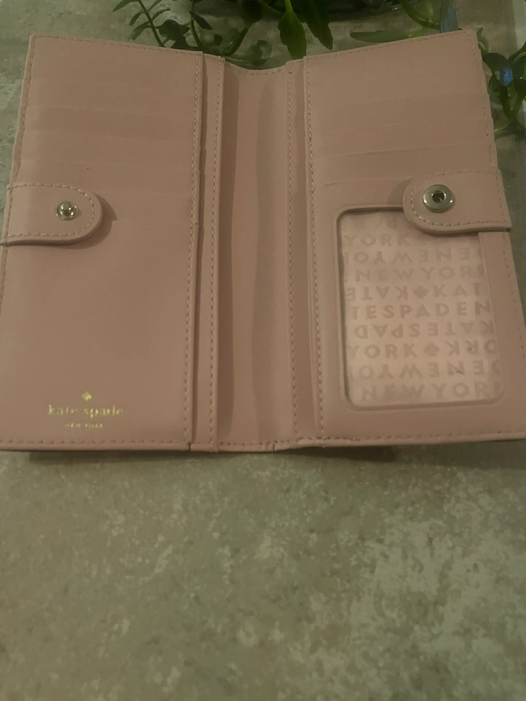 KATE SPADE Pink Leather Wallet with Bow Accent - photo 3