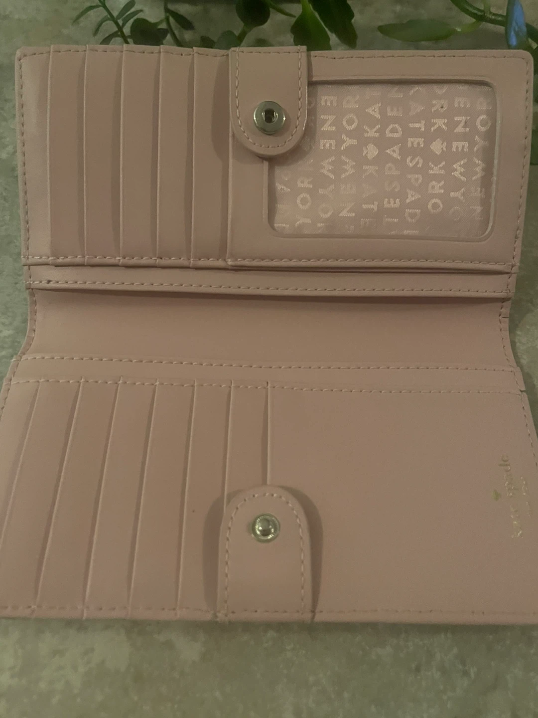 KATE SPADE Pink Leather Wallet with Bow Accent - photo 4