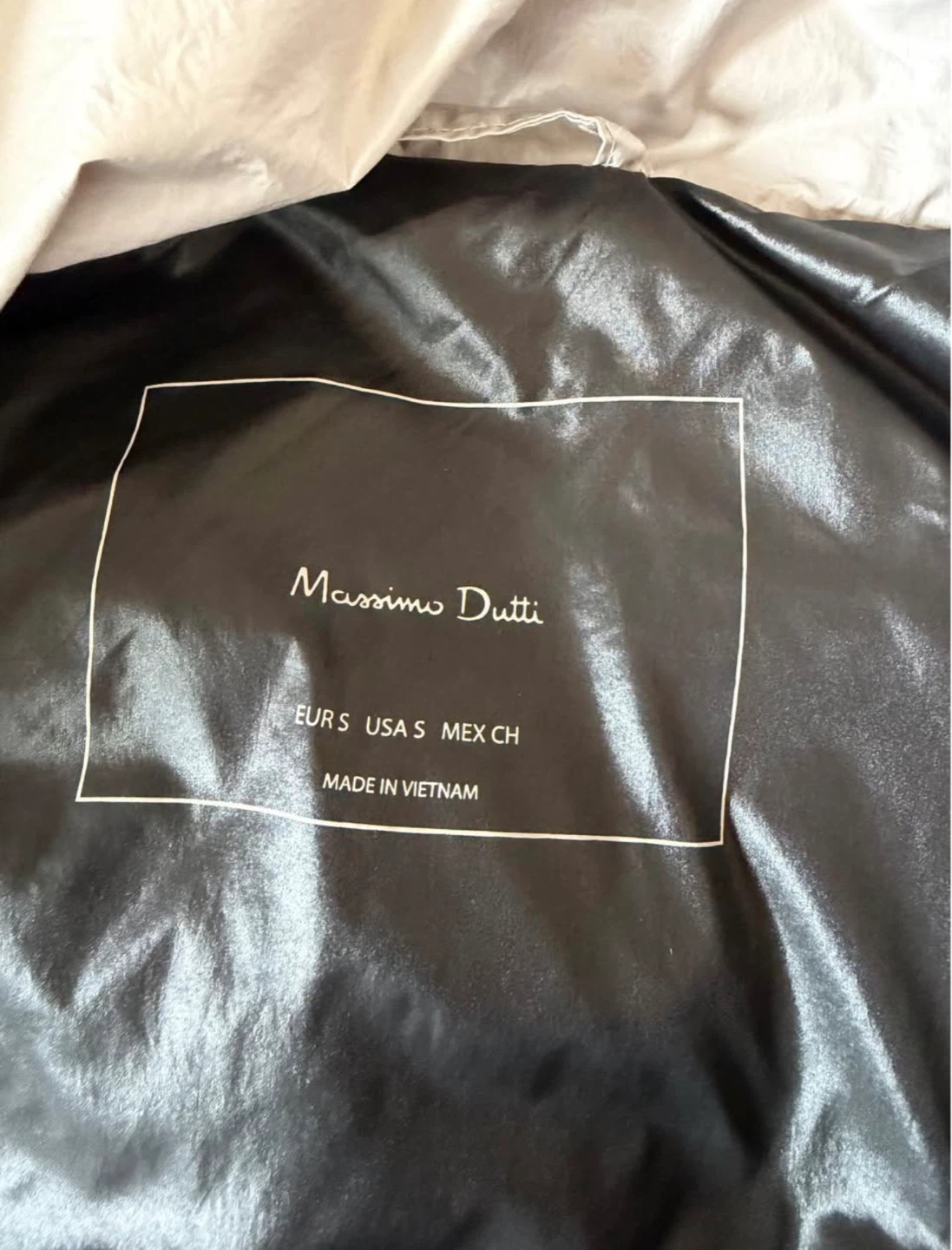 Massimo Dutti Puffer Jacket - Silver - Size S - photo 2