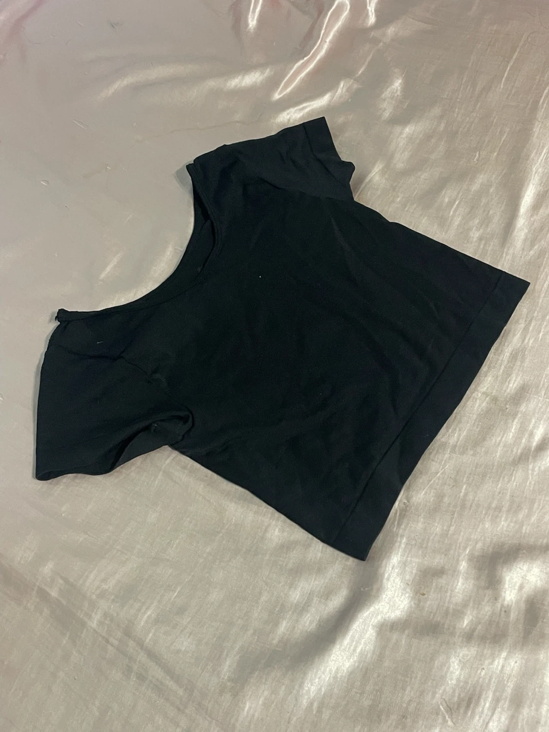 Black Cropped T-Shirt