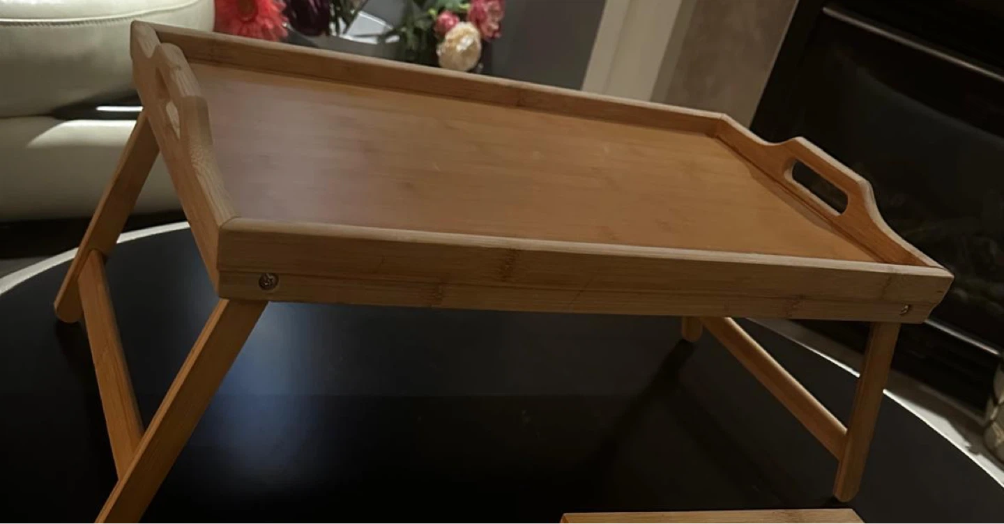 IKEA Wood Bed Tray with Handles - photo 2