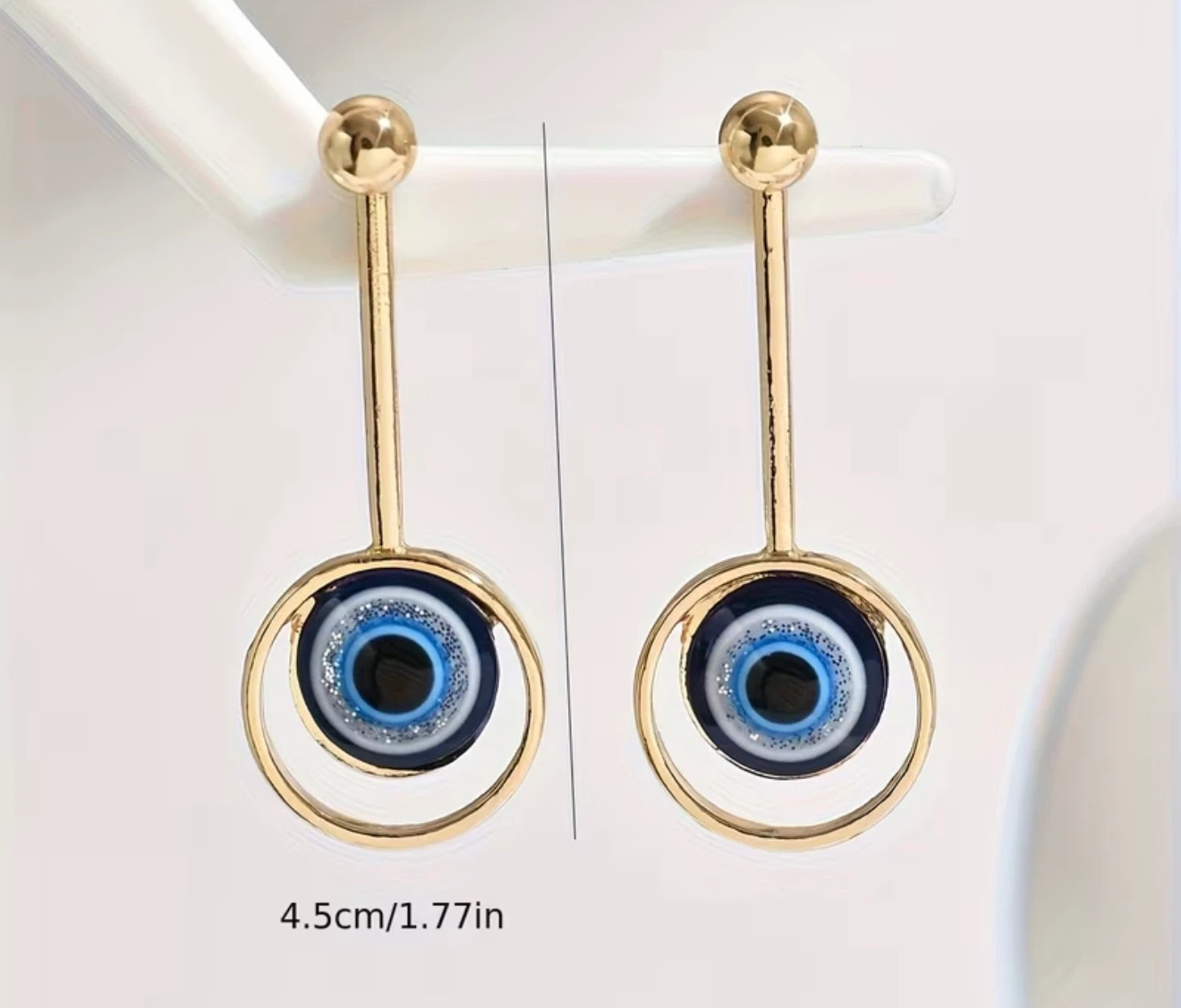 Evil Eye Drop Earrings