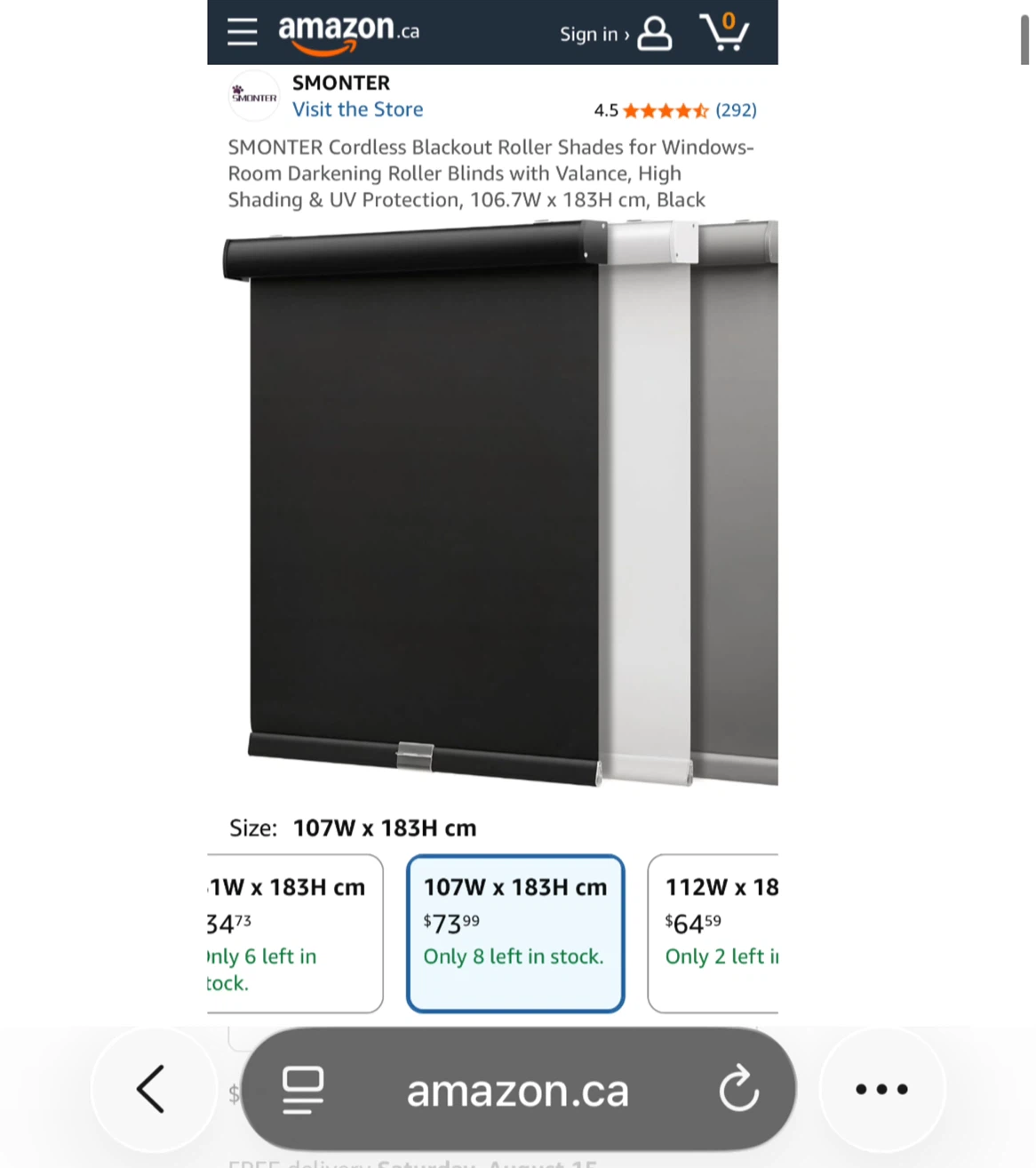 NEW! Roller Window Shades Blackout (B, W, G) many sizes! - $75 - photo 3