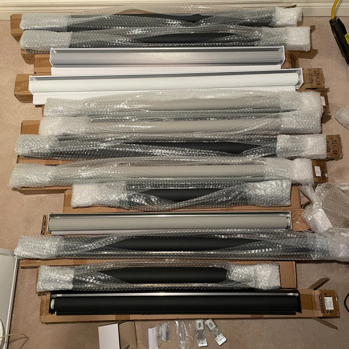 NEW! Roller Window Shades Blackout (B, W, G) many sizes! - $75