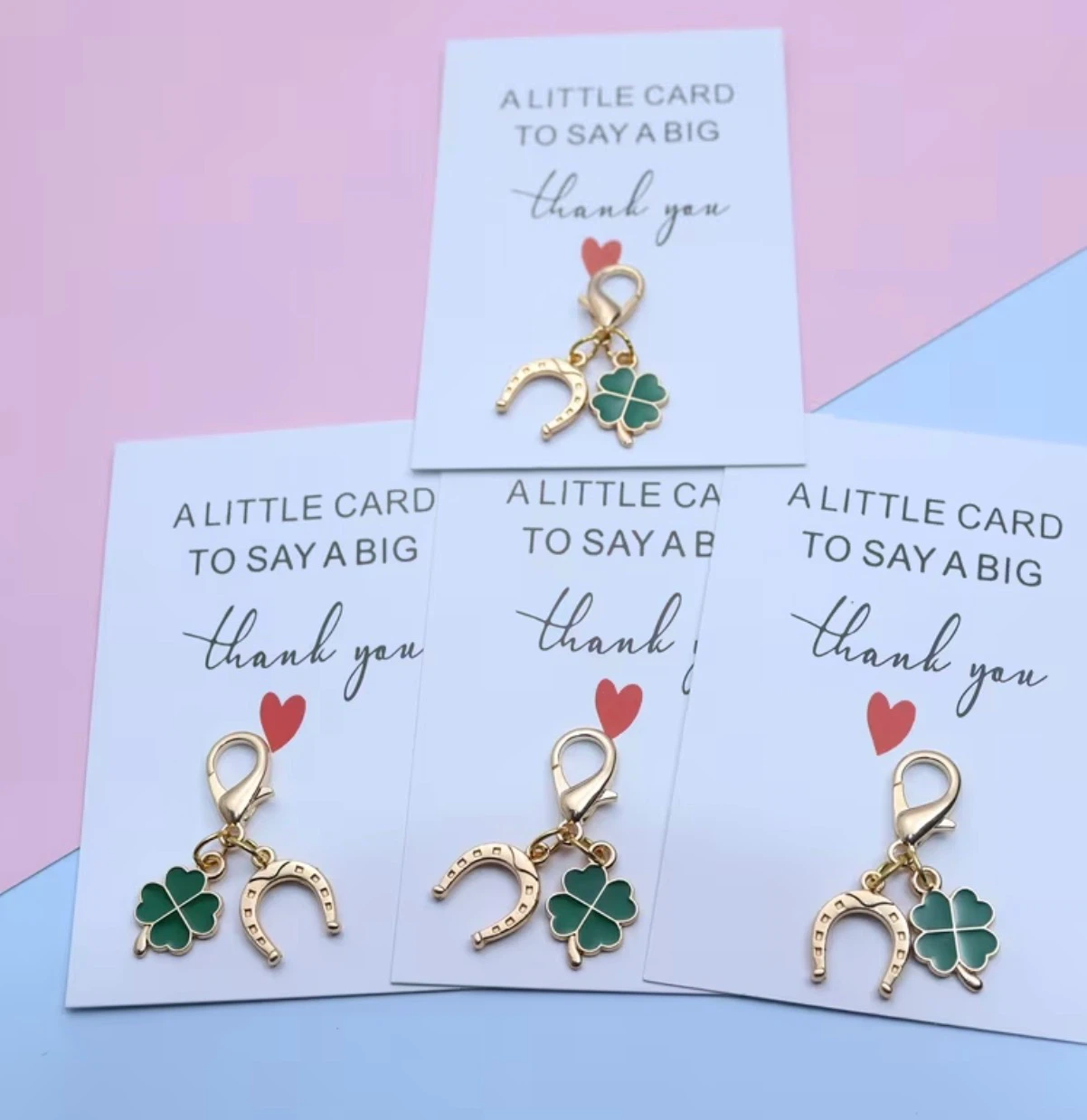 Lucky Charm & Thank You gift Card Set