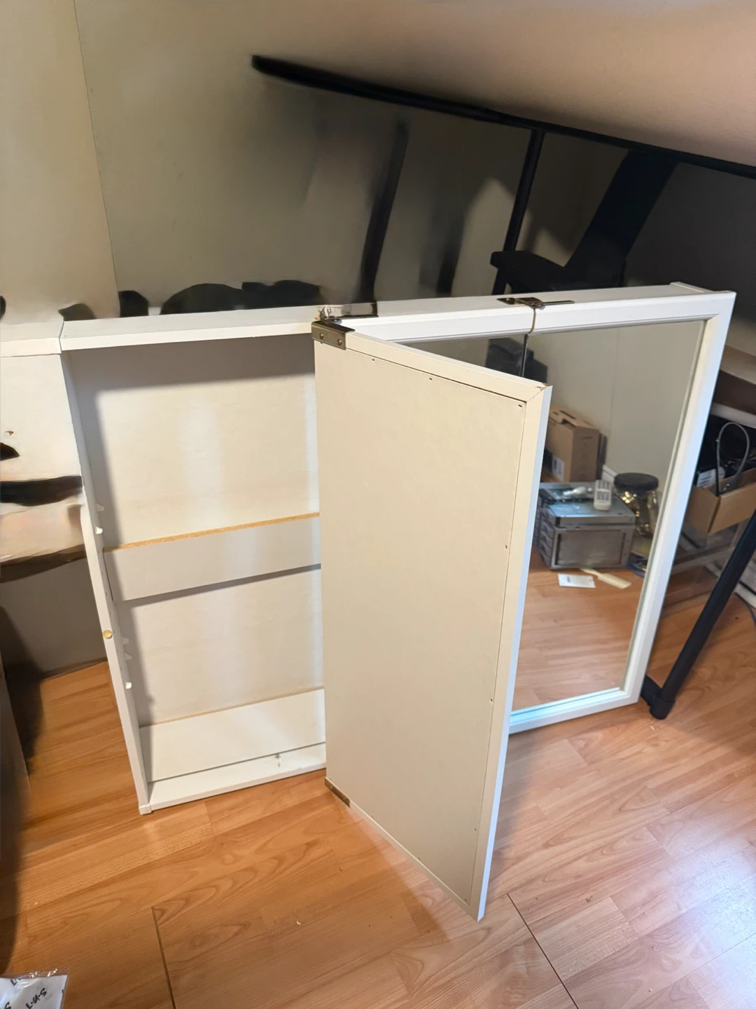 White 3-Door Medicine Cabinet with Mirror